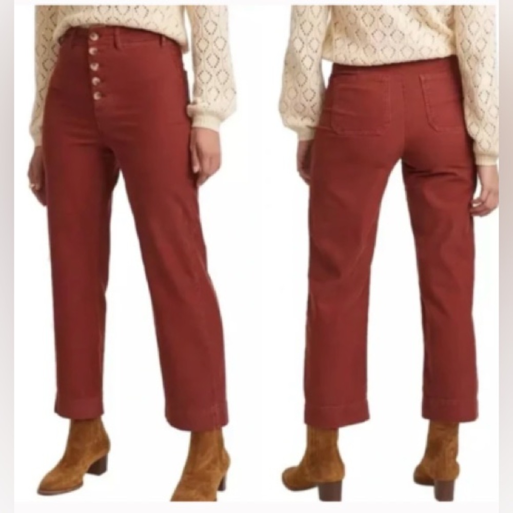 MARINE LAYER Bridget  Corduroy Pant Barn Red size 4